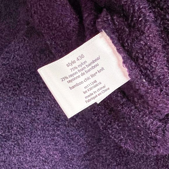Barefoot Dreams Bamboo Cozy Chic Lite Calypso Wrap Cardigan Purple Size S/M $110 - Picture 7 of 15